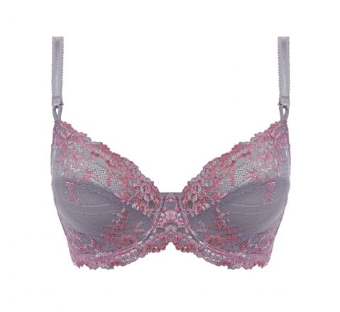 close up of Wacoal Embrace Lace Underwire Bra in Lilac Grey - Victoria ...