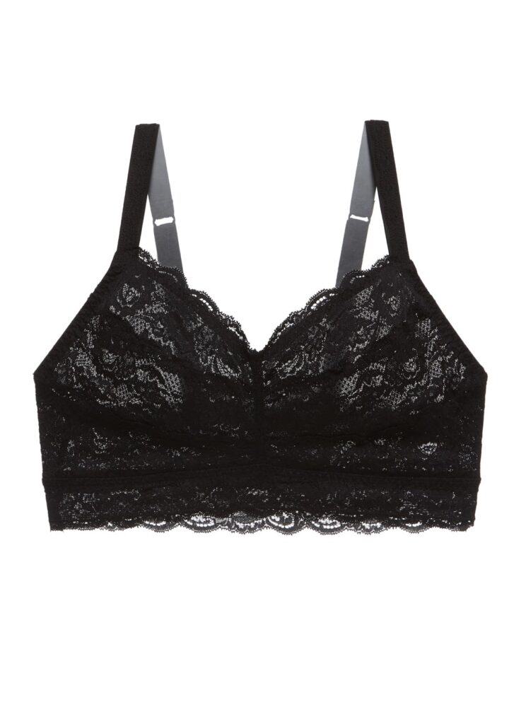 close up of Cosabella Never Say Never Curvy Sweetie Bralette in Black ...