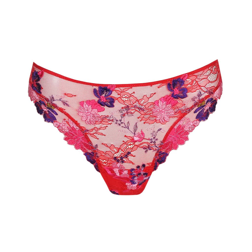 close up of Marie Jo Judith Thong in Red - Victoria's Little Bra Shop