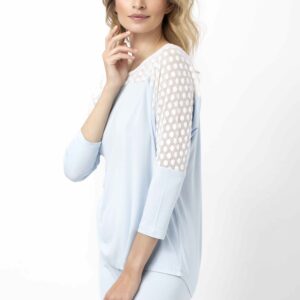 side view of Oh! Zuza Vanilla 3740 Pyjamas in blue