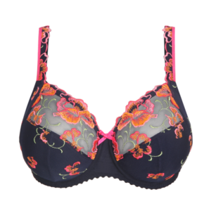 close up of PrimaDonna Devdaha Full Cup Bra Velvet Blue