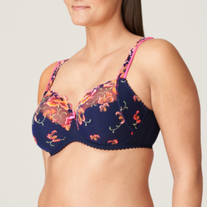 side view of PrimaDonna Devdaha Full Cup Bra Velvet Blue