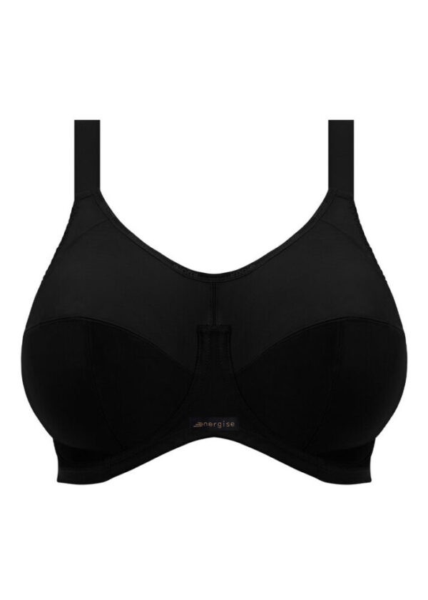 Elomi Energise Underwired Sports Bra Black close up