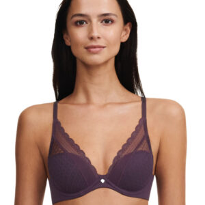 buy the Chantelle Norah Chic Plunge Bra Aubergine