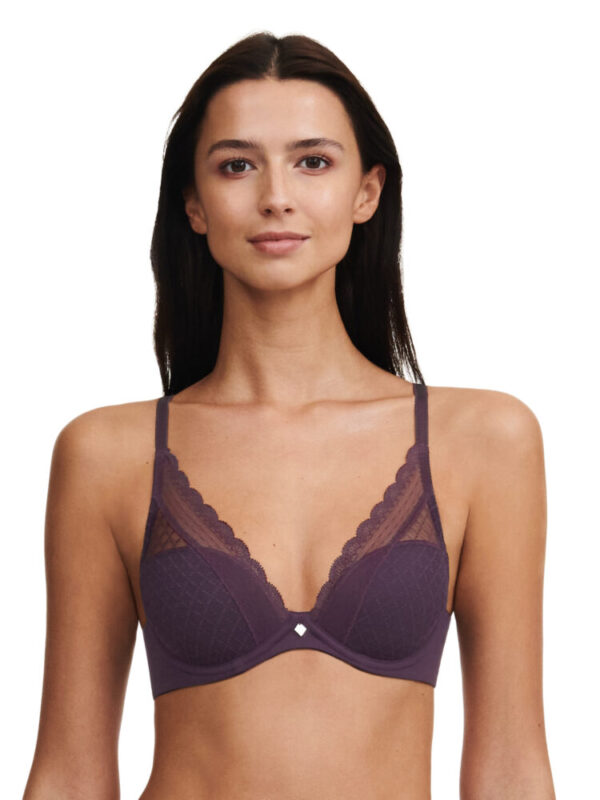 buy the Chantelle Norah Chic Plunge Bra Aubergine