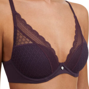 Chantelle Norah Chic Plunge Bra Aubergine side