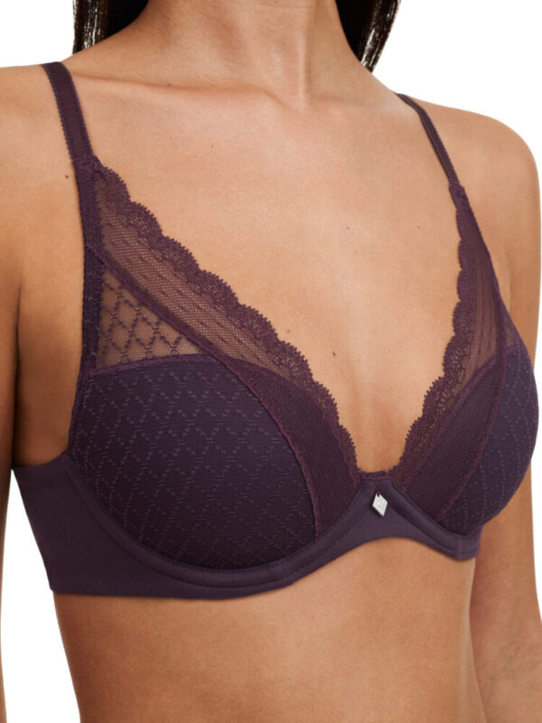 Chantelle Norah Chic Plunge Bra Aubergine side