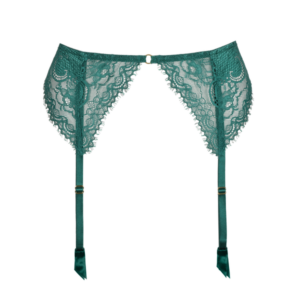 Marie Jo Junoo Suspender Belt Jasper Green close up