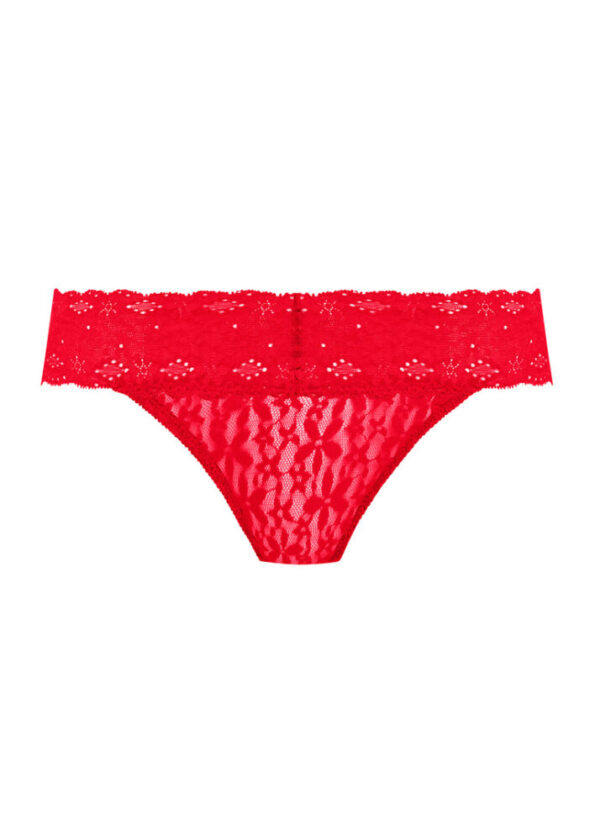 Wacoal Halo Lace Brief Equestrian Red close up