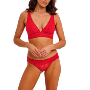 Wacoal Halo Lace Brief Equestrian Red with bralette