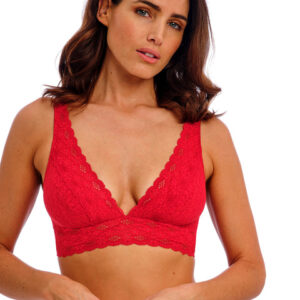 buy the Wacoal Halo Lace Bralette Equestrian Red