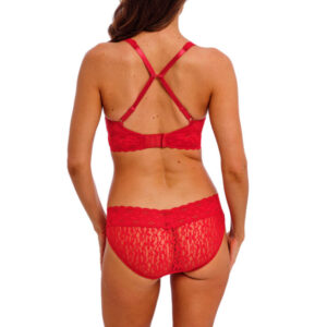 Wacoal Halo Lace Bralette Equestrian Red crossover