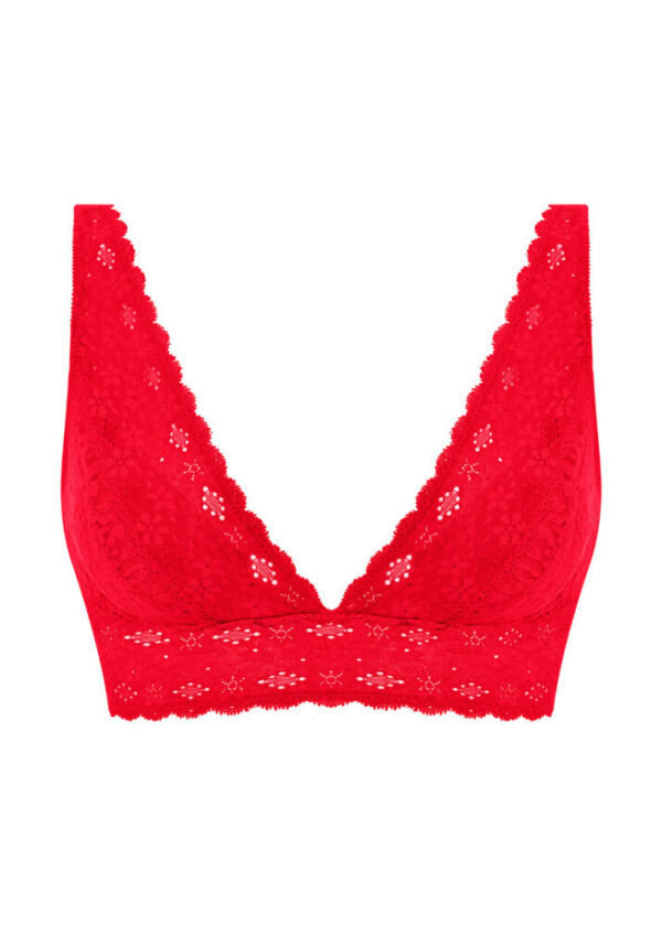 Wacoal Halo Lace Bralette Equestrian Red cutout