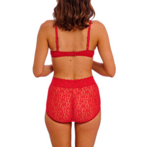 Wacoal Halo Lace Underwire Bra Equestrian Red back