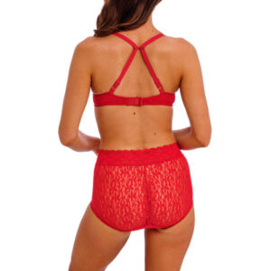 Wacoal Halo Lace Underwire Bra Equestrian Red crossover