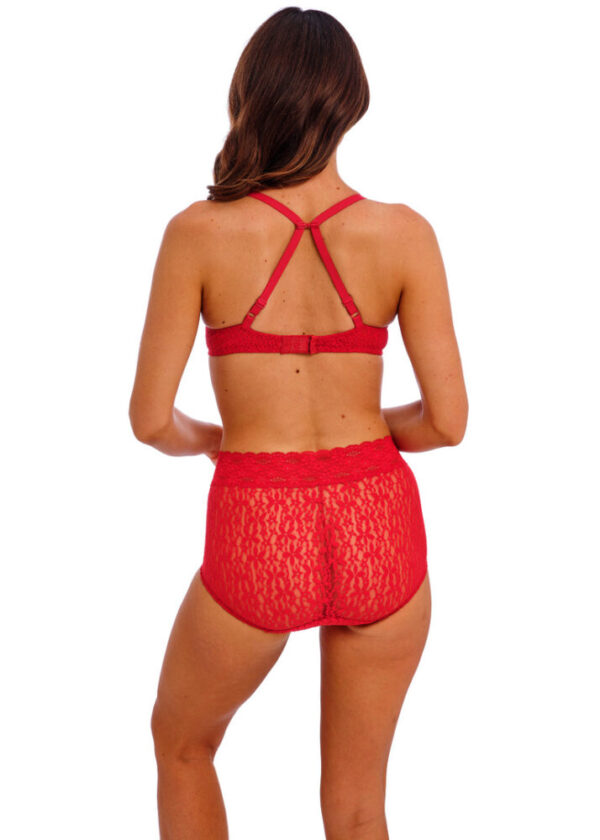 Wacoal Halo Lace Underwire Bra Equestrian Red crossover