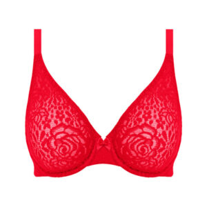 Wacoal Halo Lace Underwire Bra Equestrian Red close up