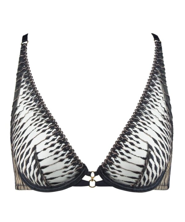 Aubade Voodoo Kiss Triangle Bra Millennium Black cutout