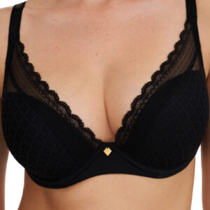 Chantelle Norah Chic Plunge Bra Black close up