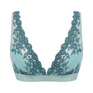 Wacoal Embrace Lace Bralette Eggshell Blue / Brittany Blue cutout