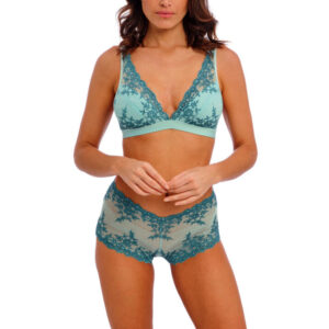 Wacoal Embrace Lace Bralette Eggshell Blue / Brittany Blue with short