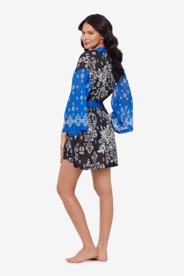 Miraclesuit Talavera Kimono Midnight Blue/White side