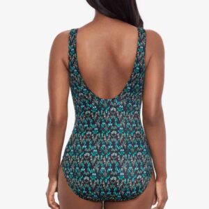 Miraclesuit Bijoux Crisscross Escape Swimsuit Black Multi back