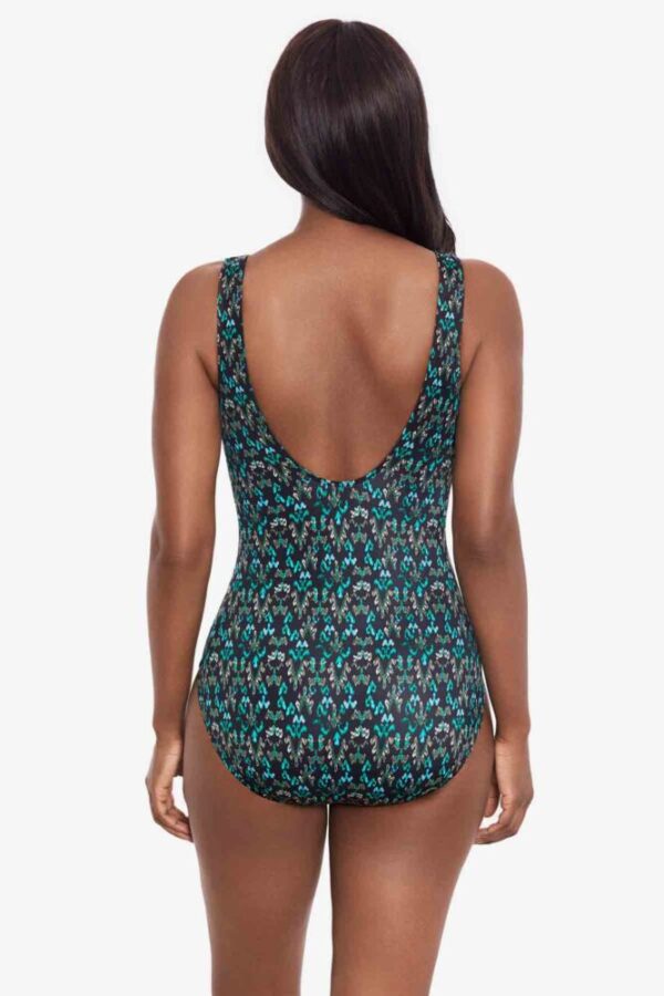 Miraclesuit Bijoux Crisscross Escape Swimsuit Black Multi back