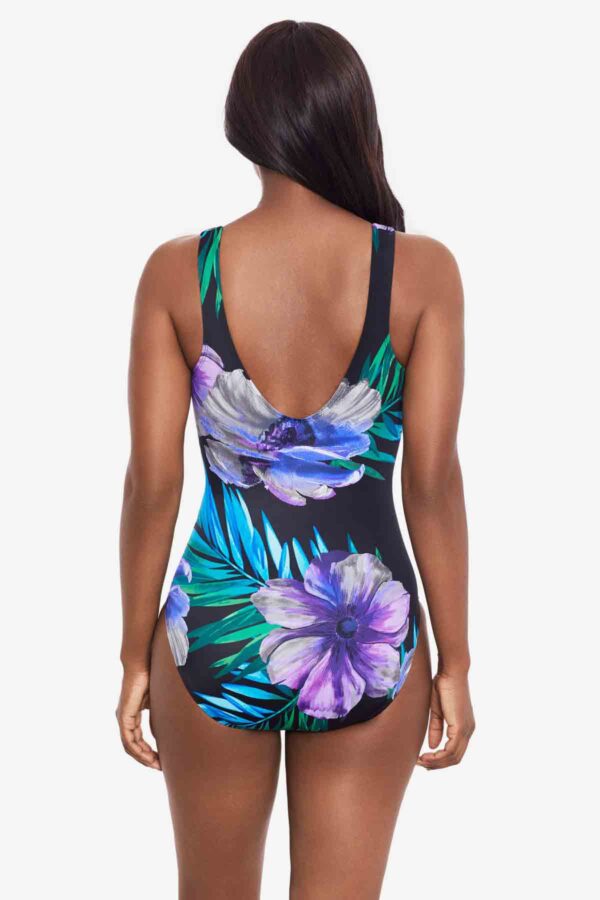 Miraclesuit Flora Aura It's A Wrap Swimsuit Black Multi back