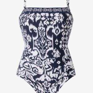 Miraclesuit Talavera Kara Swimsuit Midnight Blue/White close up