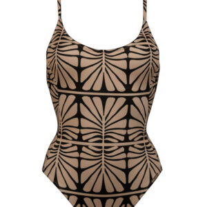 Watercult Artisan Vibe Swimsuit Caramel Black cutout