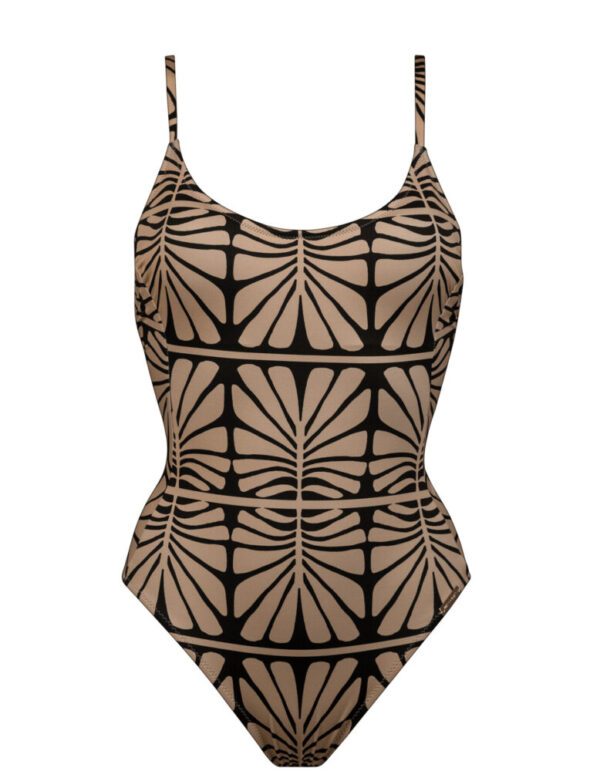 Watercult Artisan Vibe Swimsuit Caramel Black cutout