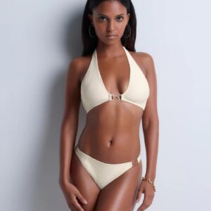 Aubade Shimmering Waters Bikini Set Golden White