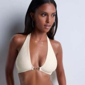 Aubade Shimmering Waters Bikini Set Golden White bikini top