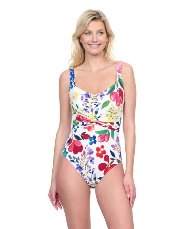 buy the Gottex Garden Dream Swimsuit Off White Multi