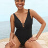 buy the Marie Jo Emly Plunge Swimsuit Black