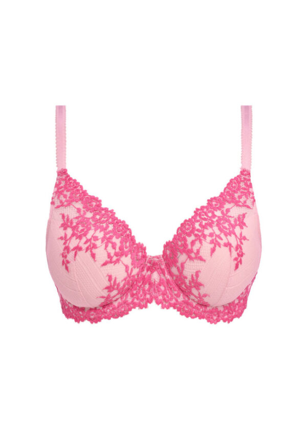 Wacoal Embrace Lace Plunge Bra Ballet Slipper / Chateau Rose cutout