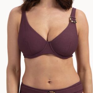 Cyell Wavy Brown Bikini Set close up