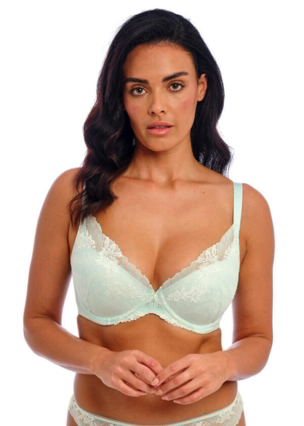 Wacoal Most Divine Plunge Bra in Eau-de-Nil front view