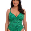 Fantasie Punta Mita Plunge Swimsuit in Emerald – front view