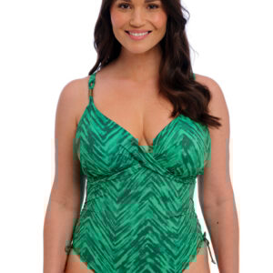 Fantasie Punta Mita Plunge Swimsuit in Emerald – front view