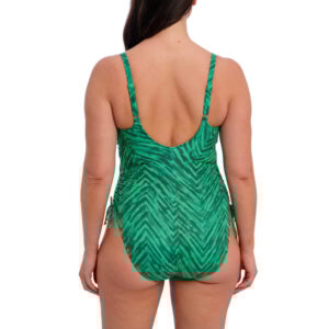 Back view of Fantasie Punta Mita Plunge Swimsuit with adjustable straps