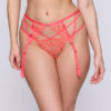 PrimaDonna Twist Angelou Suspender Belt in Juicy Melon – front view