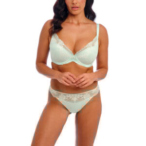 Luxury plunge bra with Swiss embroidery by Wacoal