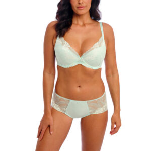 Delicate sheer lingerie short with Swiss embroidery